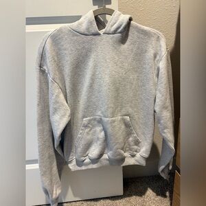 Light Gray Hooded Pullover Sweatshirt